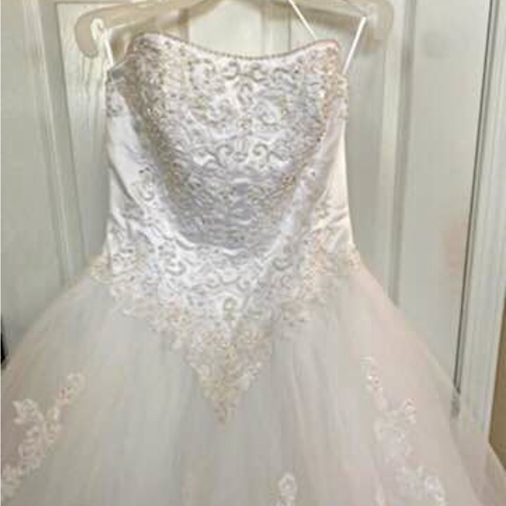 Mori Lee White Princess Wedding Dress